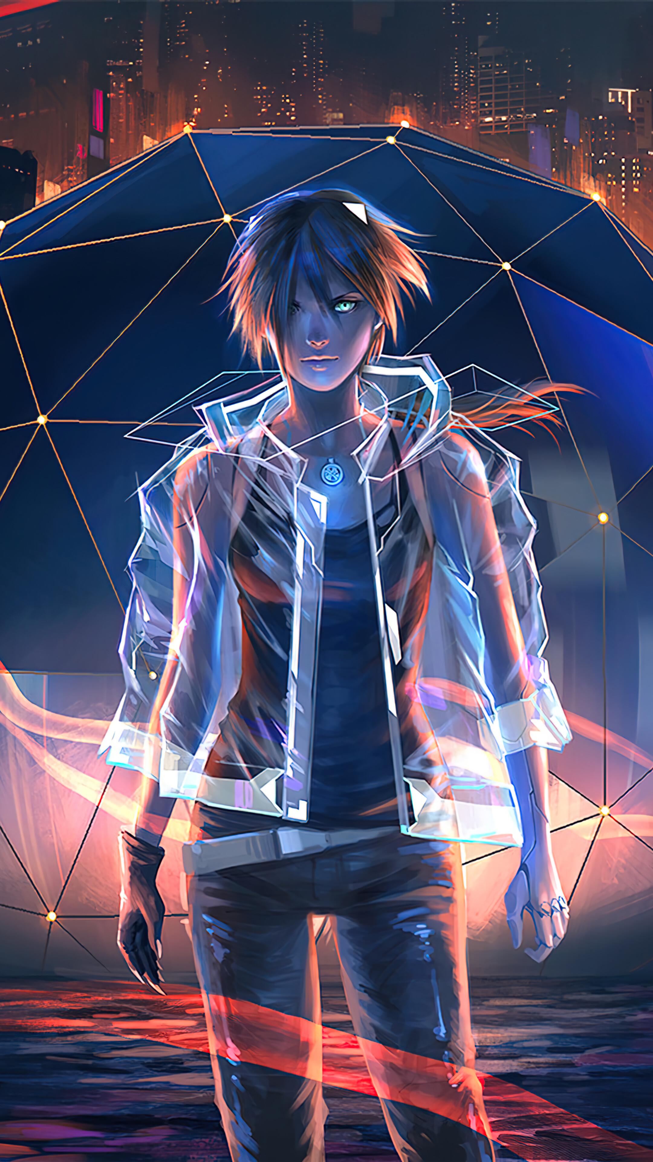 Sci Fi Anime Boy City Art Wallpaper Iphone Phone 4k 2270f