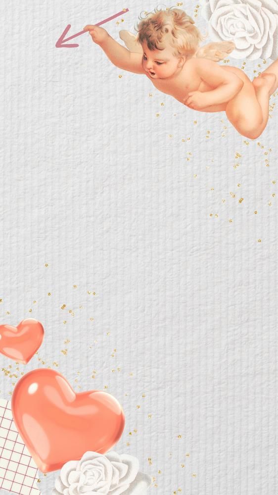 Valentine S Cupid iPhone Wallpaper Heart Border Background