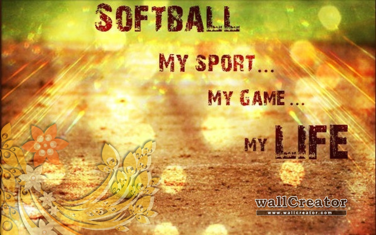 Softball My Life Wallpaper