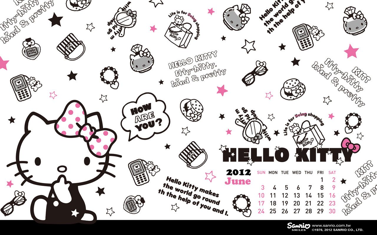 Hello Kitty June Calendar Wallpaper Hello Kitty Wallpapers
