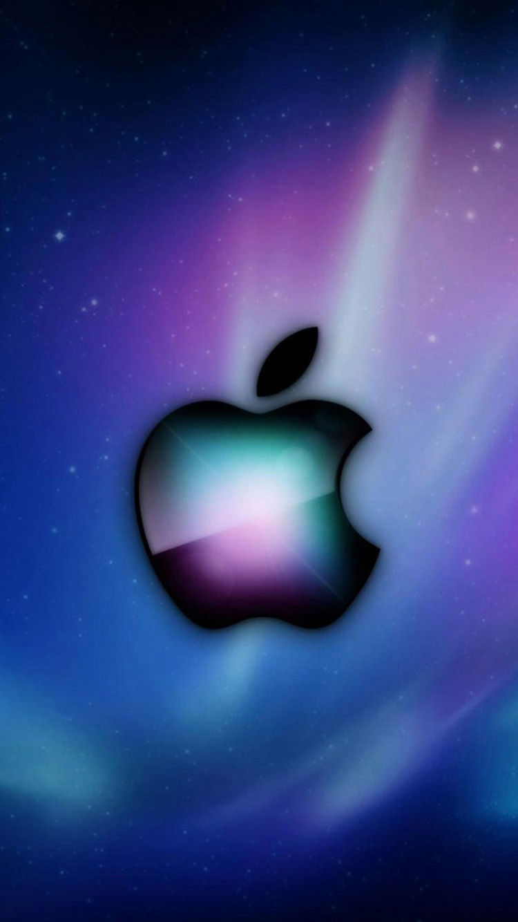 Aurora Apple Logo iPhone Wallpaper Background And Themes