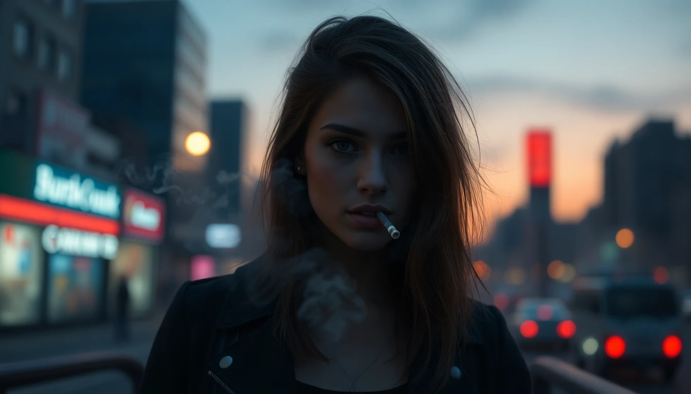 Girl Smoking Wallpaper
