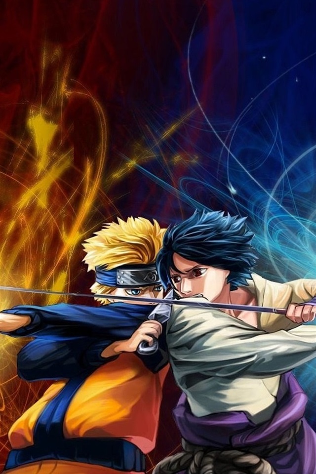 Naruto Vs Sasuke iPhone 4s Wallpaper Background