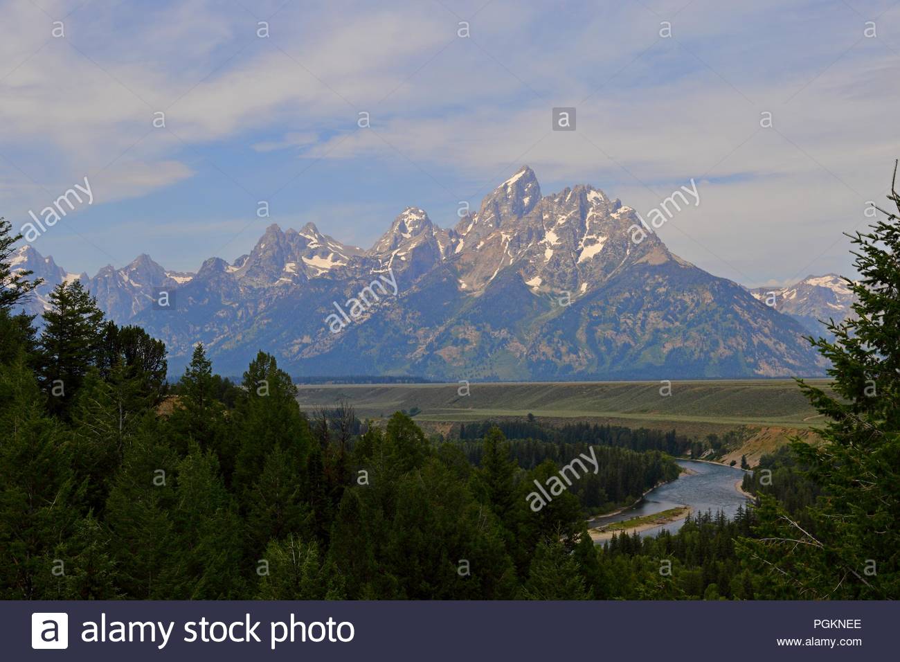 Snake River Overlook In Wyoming With The Grand Tetons