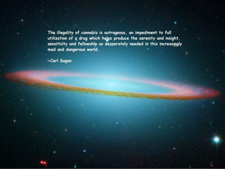 Text Quotes Marijuana Carl Sagan Sombrero Galaxy Wallpaper