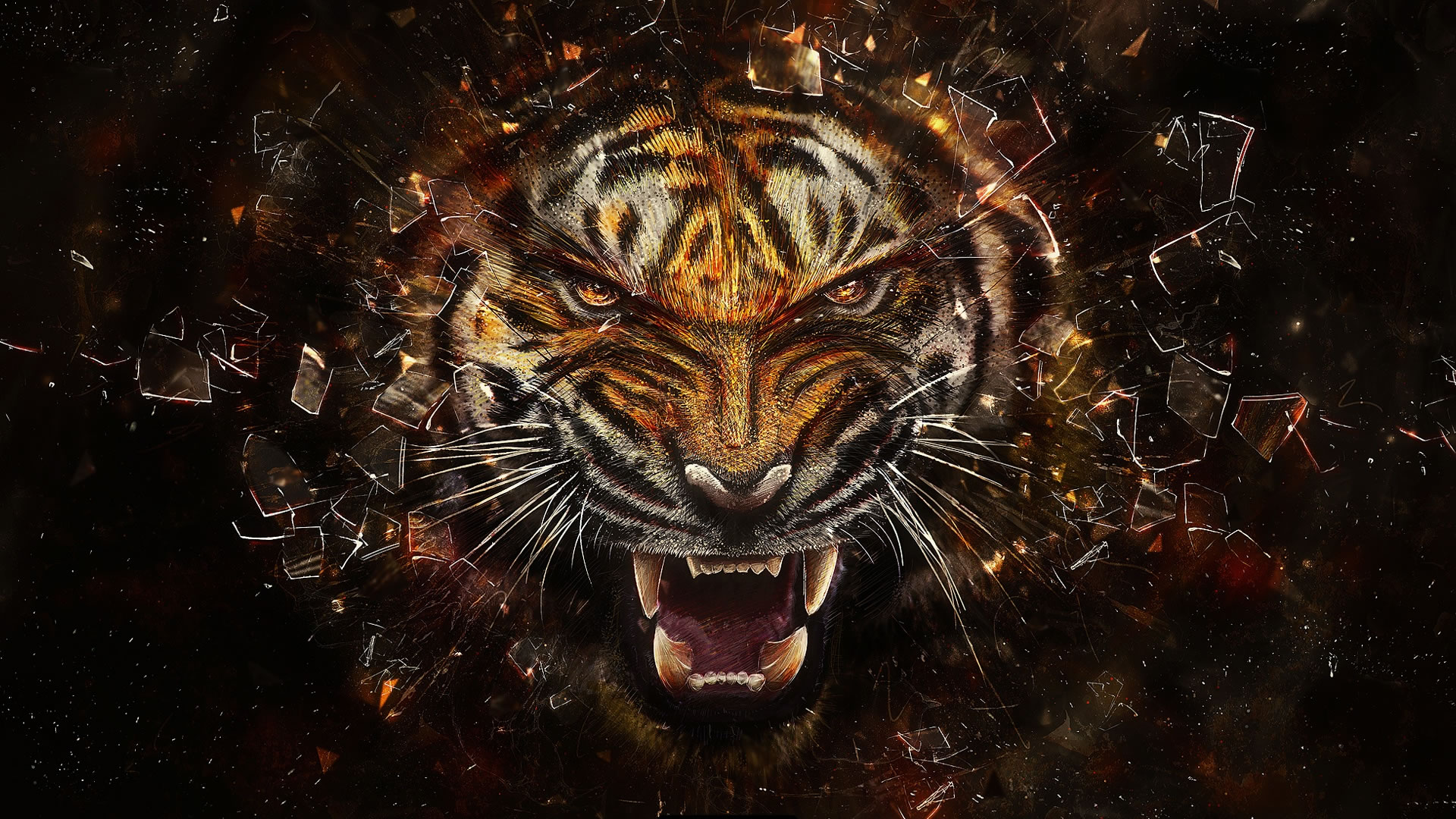 Rage Tiger Wallpaper Background HD
