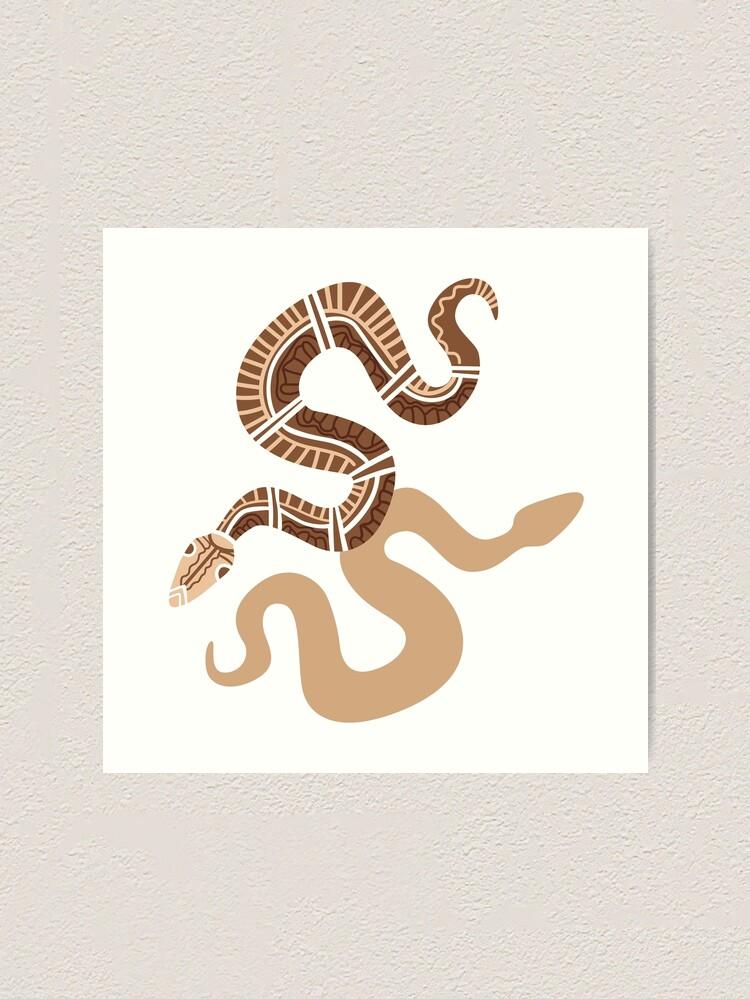 Aboriginal Snake Art Work Art Print for Sale by AboriginalAdorn