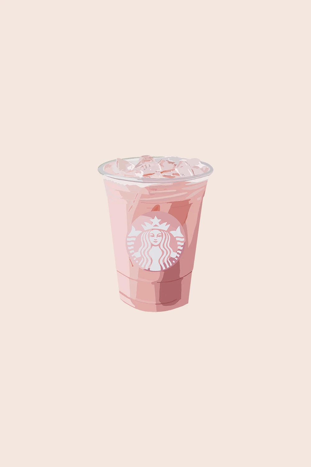 Pink Drink Ii Starbucks Wallpaper Digital Sticker iPhone