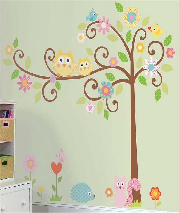 Tree Owls Wall Decal Sticker Vinyl Kids Wallpaper Mural For Nursery