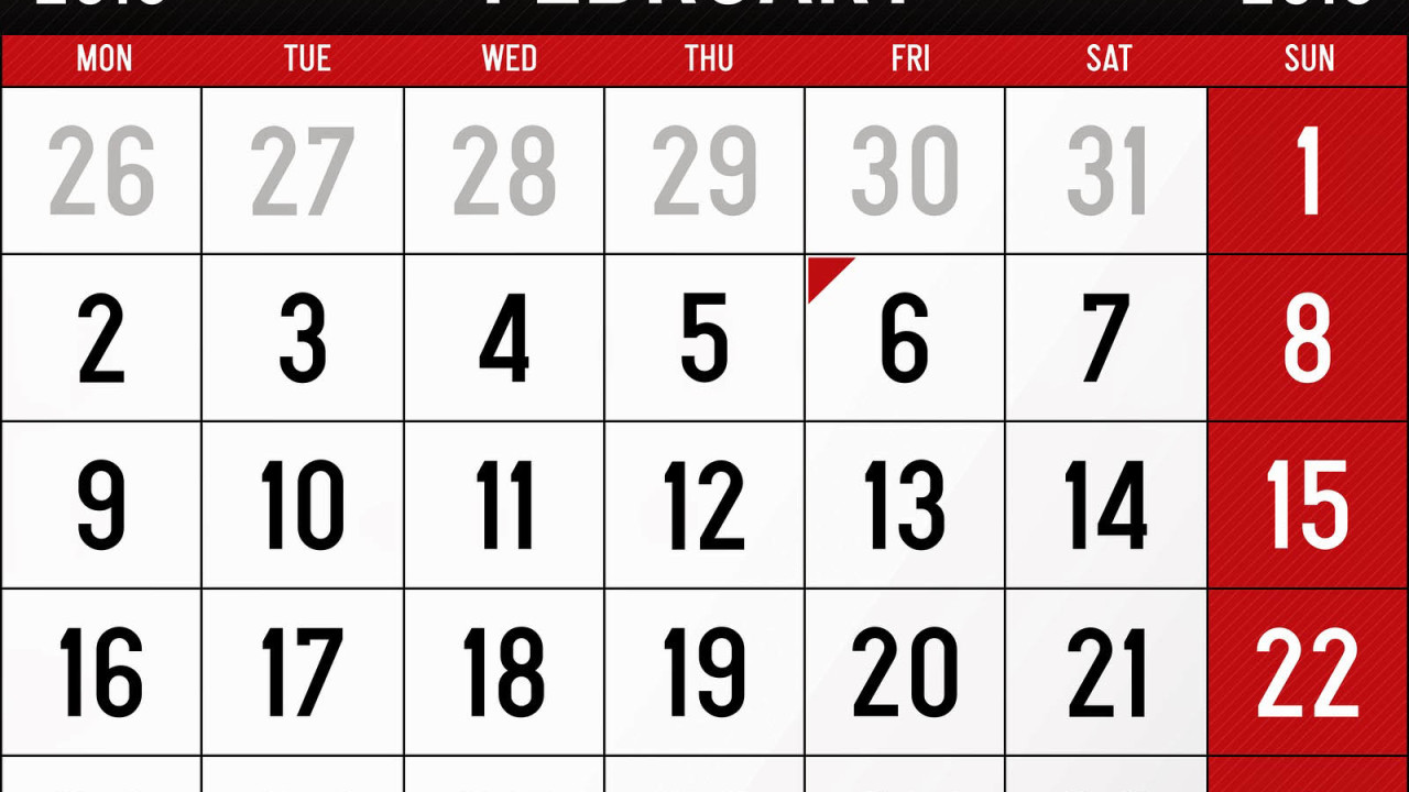 February Calendar Desktop Wallpaper