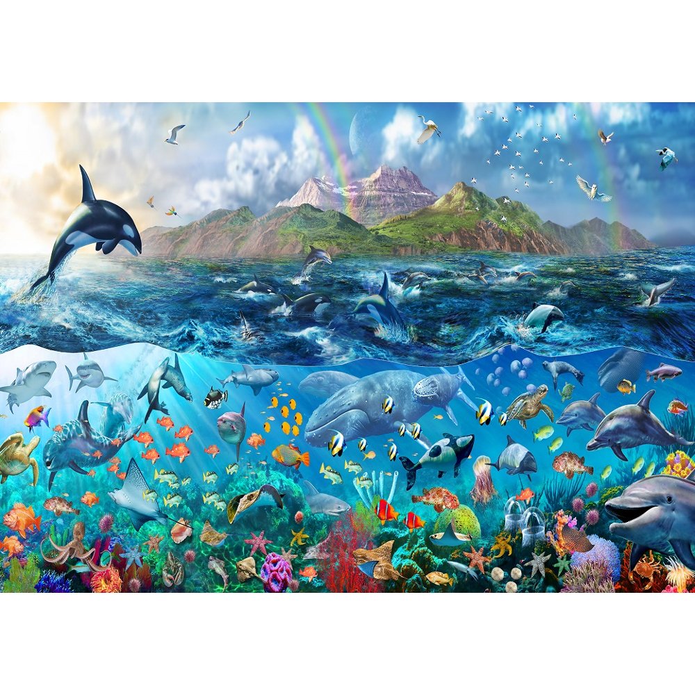 Rainbow Tropical Underwater Ocean Sea Life Wallpaper Mural Giant Wall