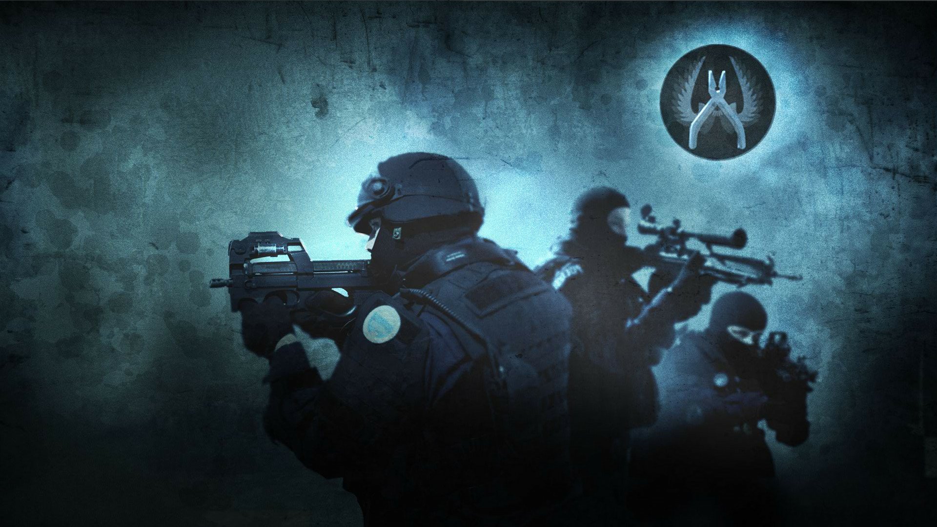 Counter-Strike: Global Offensive 4k wallpaper featuring a team of counter-terrorists in action