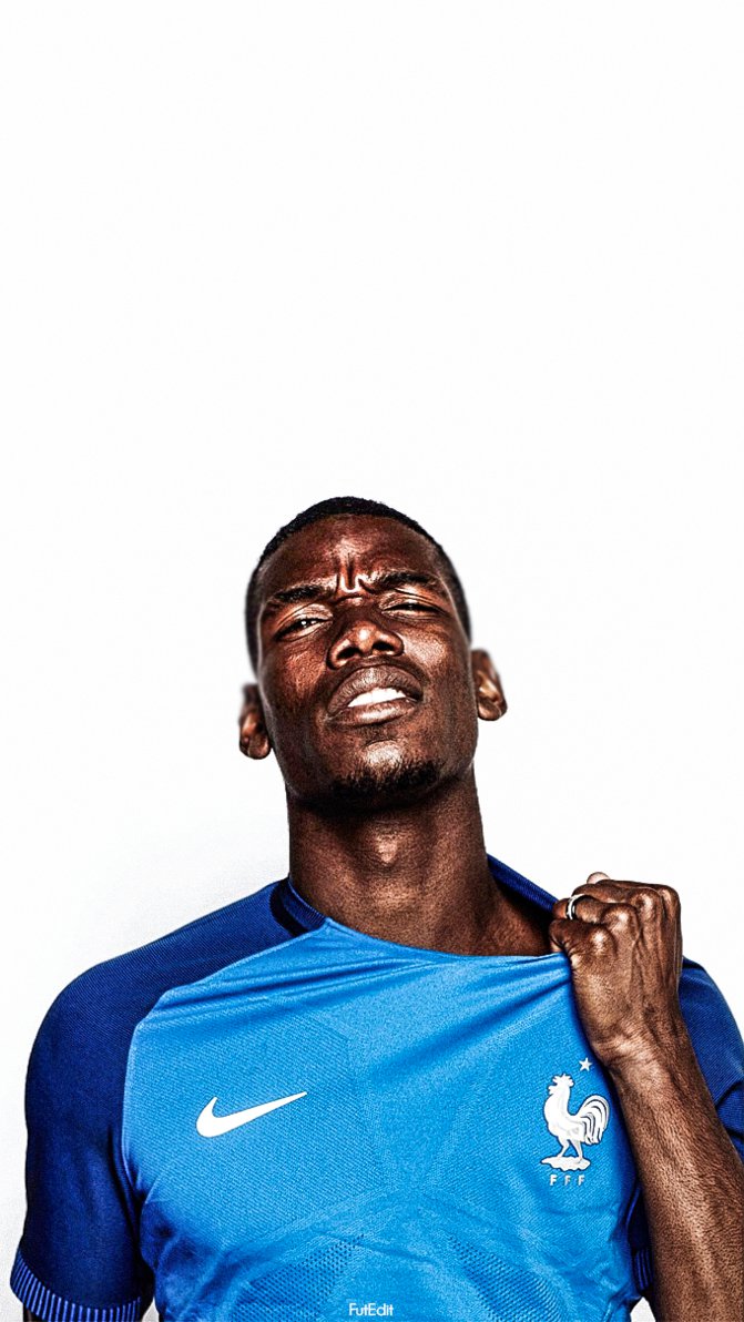 Paul Pogba Picture With French Kit By Futedit On