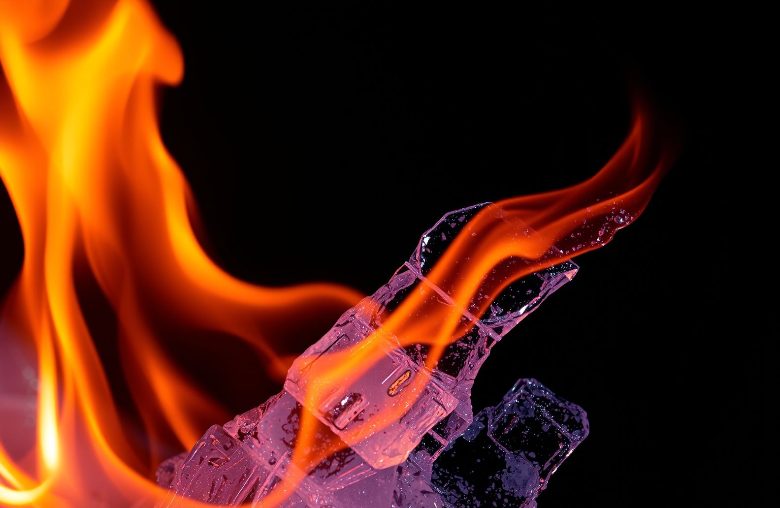 Cool Fire And Ice Wallpaper