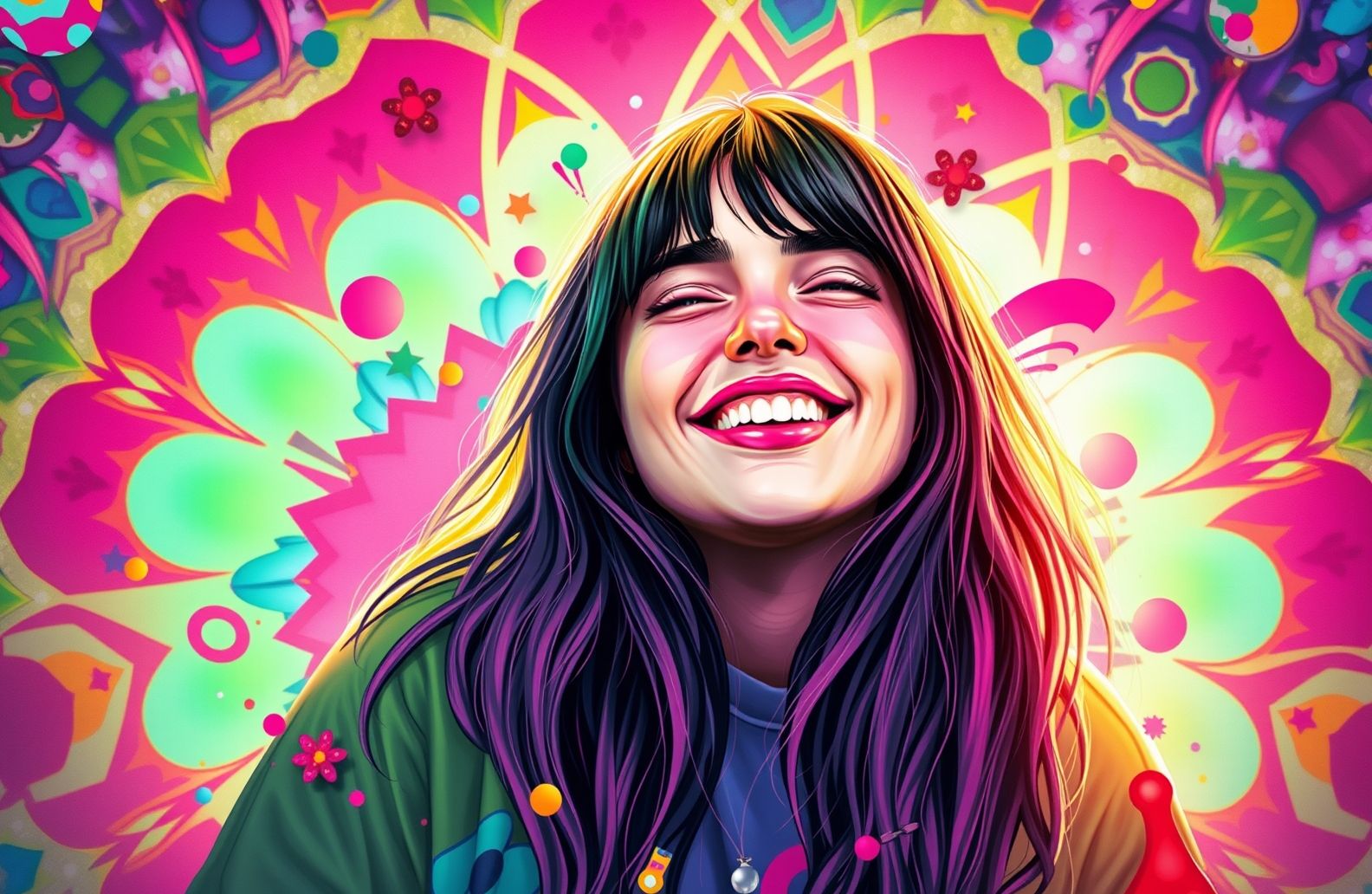 Billie Eilish Smiling Wallpaper