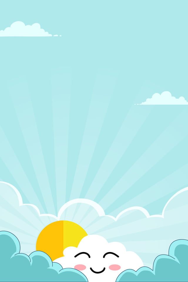Miles De Redes Cartel Azul Cielo Sol Dibujos Animados Fondo