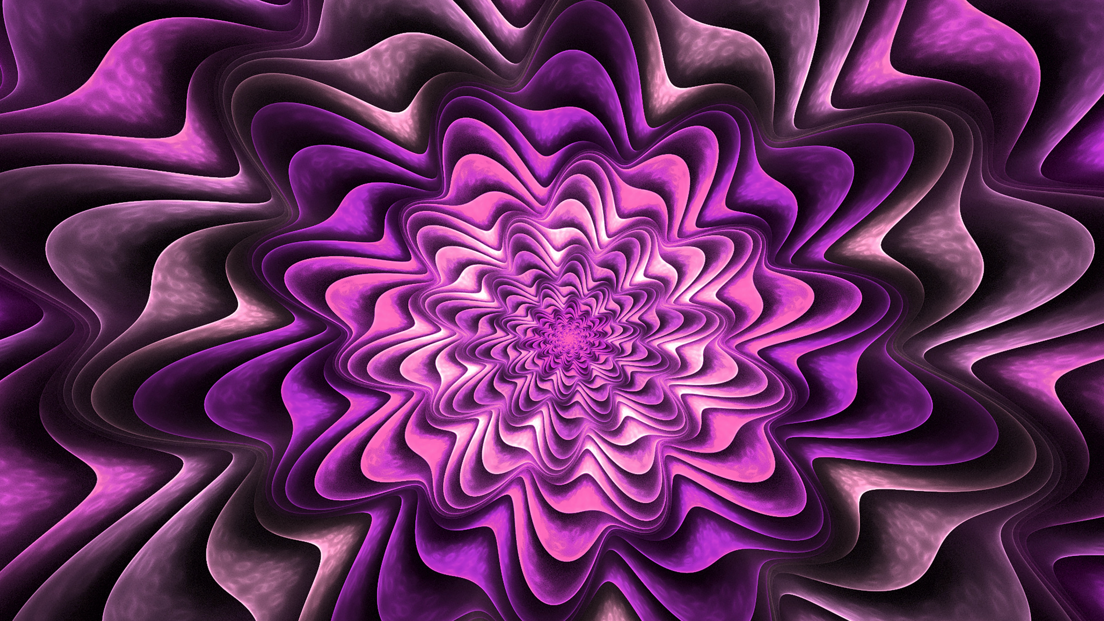 4k Fractal Purple Wallpaper HD