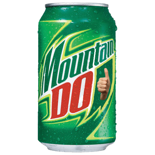 Mountain Dew Background Can with no background