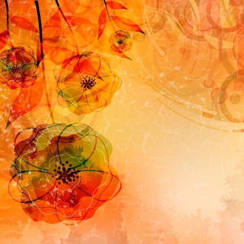 Nature Art Design Poppy Flower For iPad Wallpaper