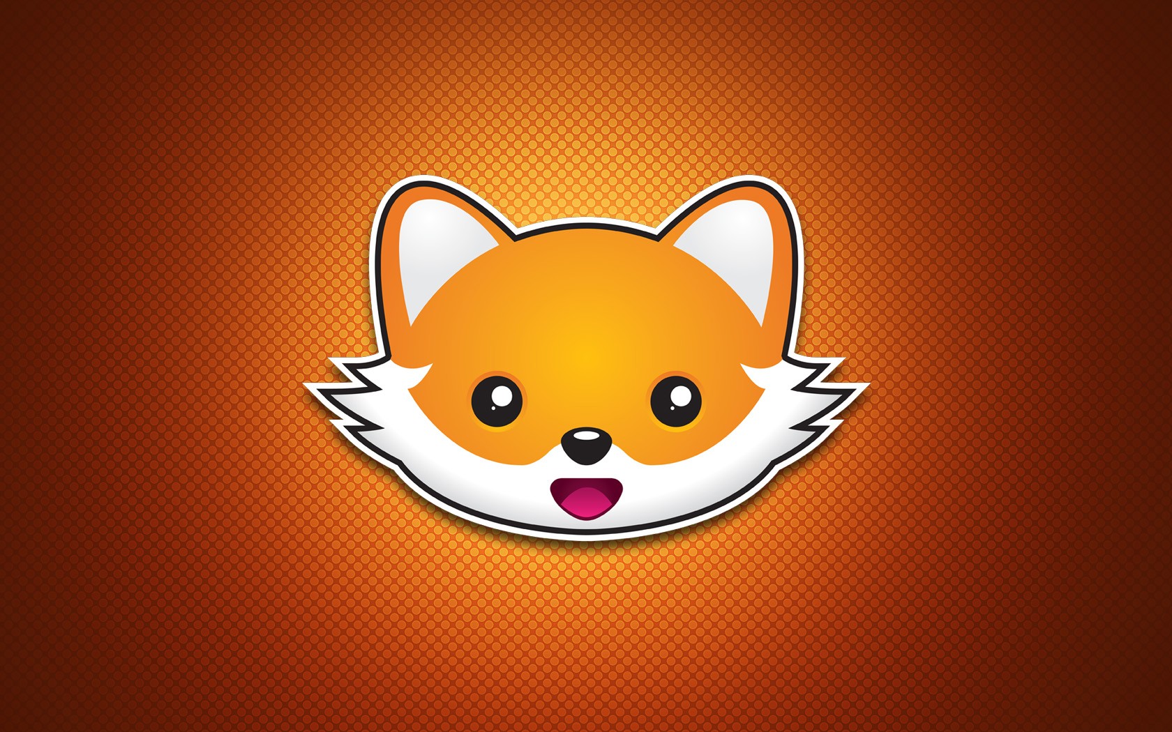 Orange Fox Cartoon Wallpaper