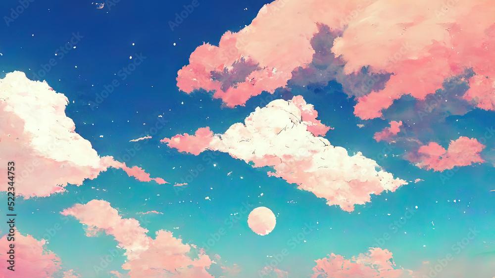 🔥 Free download Anime manga cloud painting 4K sky wallpaper moody ...