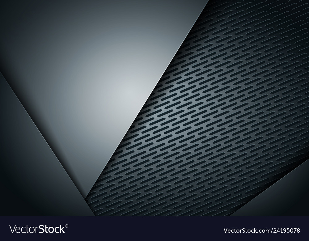 Abstract Background Dark And Black Metal Carbon Vector Image