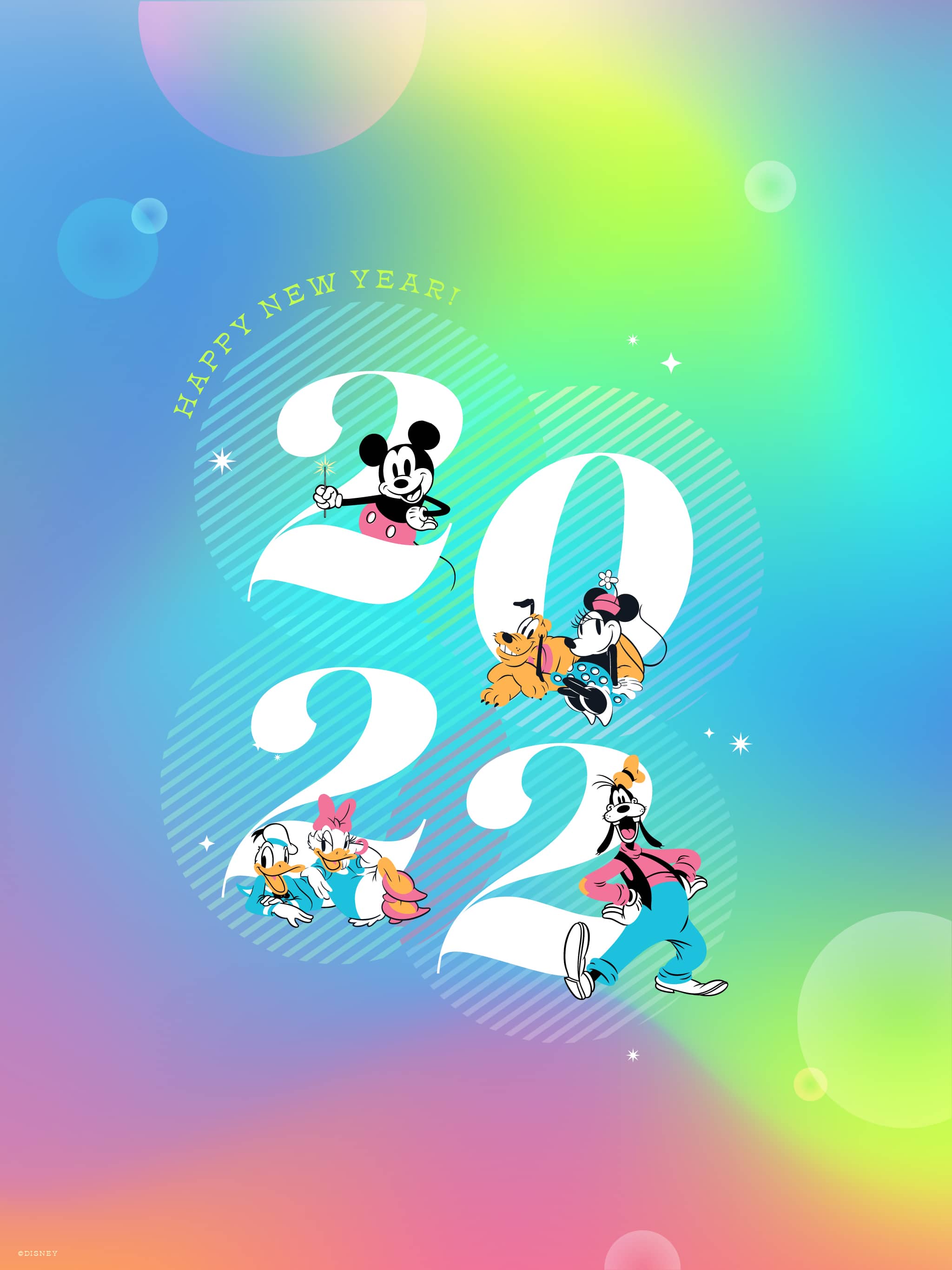 Happy New Year Wallpaper Desktop iPad Disney Parks