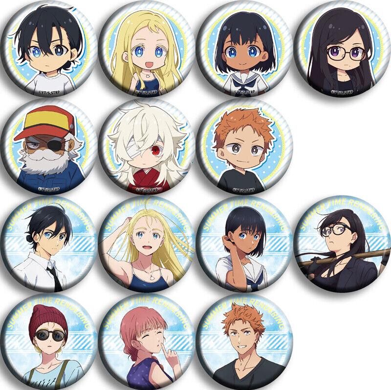 14pcs Badge Summer Time Rendering Shinpei Ajiro Ushio Kofune Pin