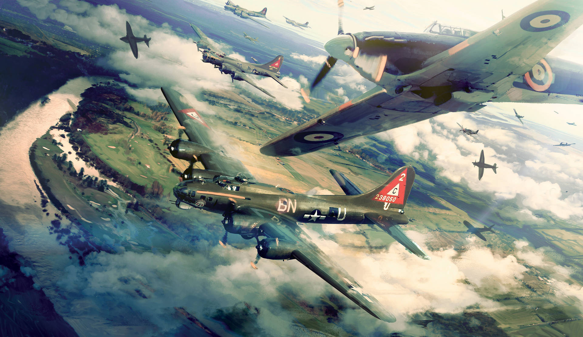 Battlefield Flight Of Planes Wallpaper