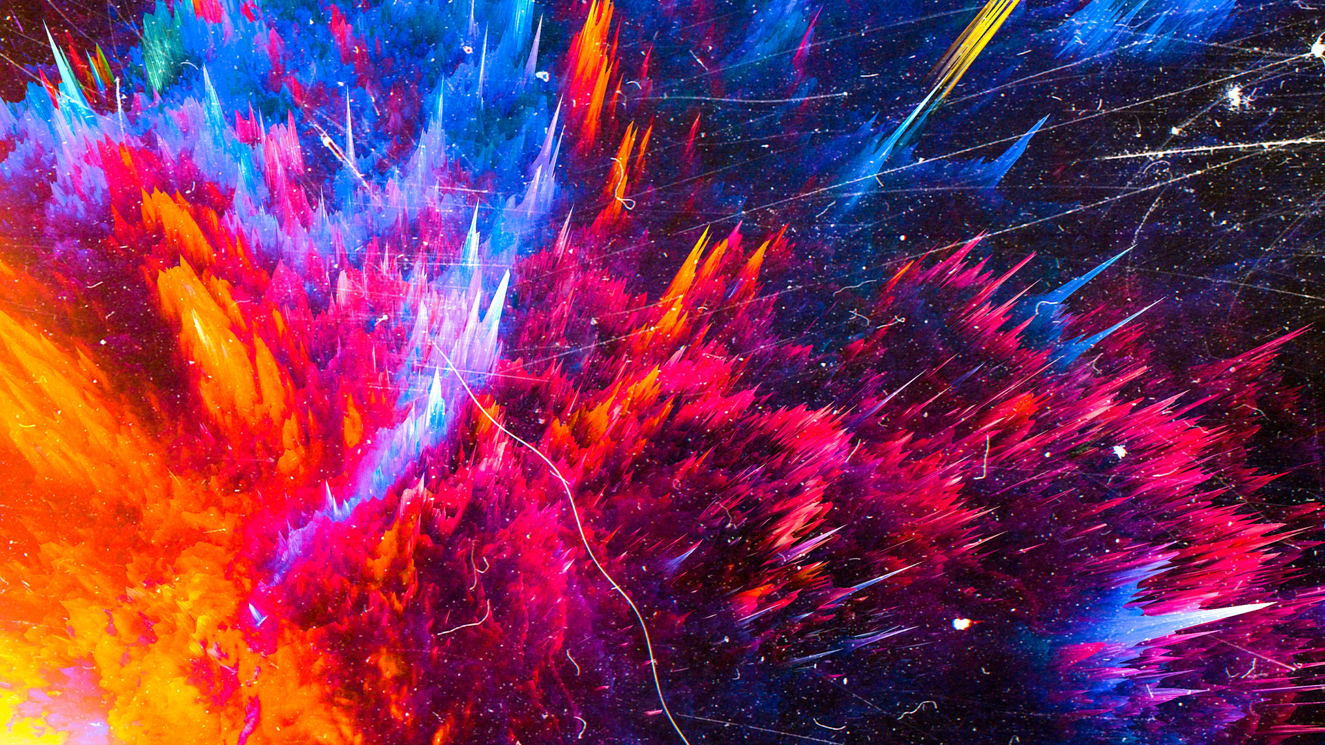 Vivid abstract explosion of colors in 4k resolution