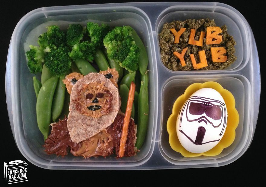 Dedicated Dad Makes Intricate Star Wars Lunches For His Kids