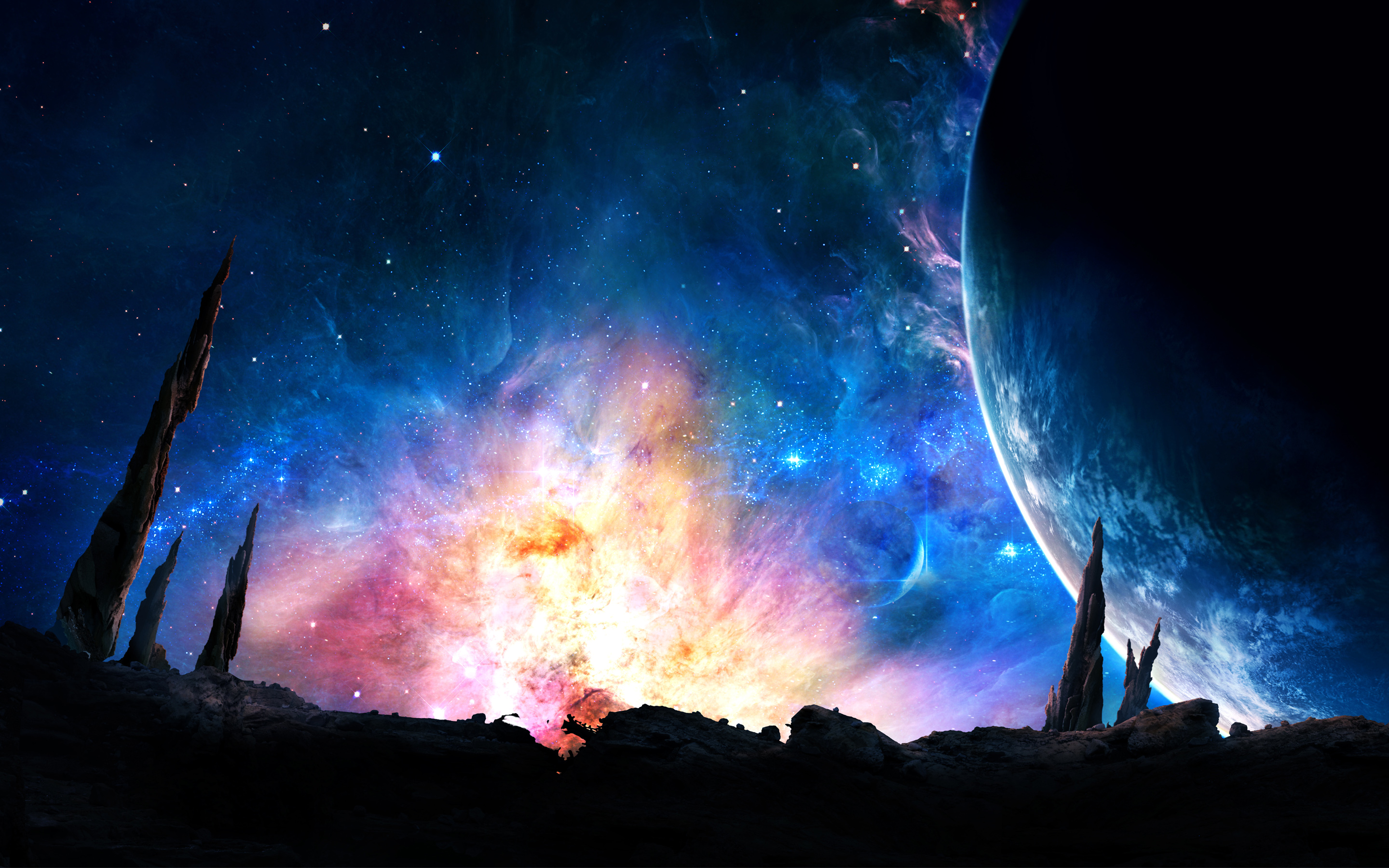 Planets And Galaxy galaxy wallpaper 3D Space earth galaxy HD wallpaper   Wallpaperbetter