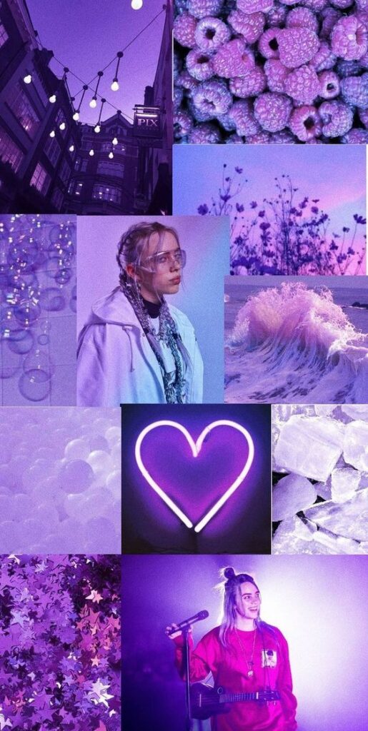 Purple Aesthetic Collage Wallpaper