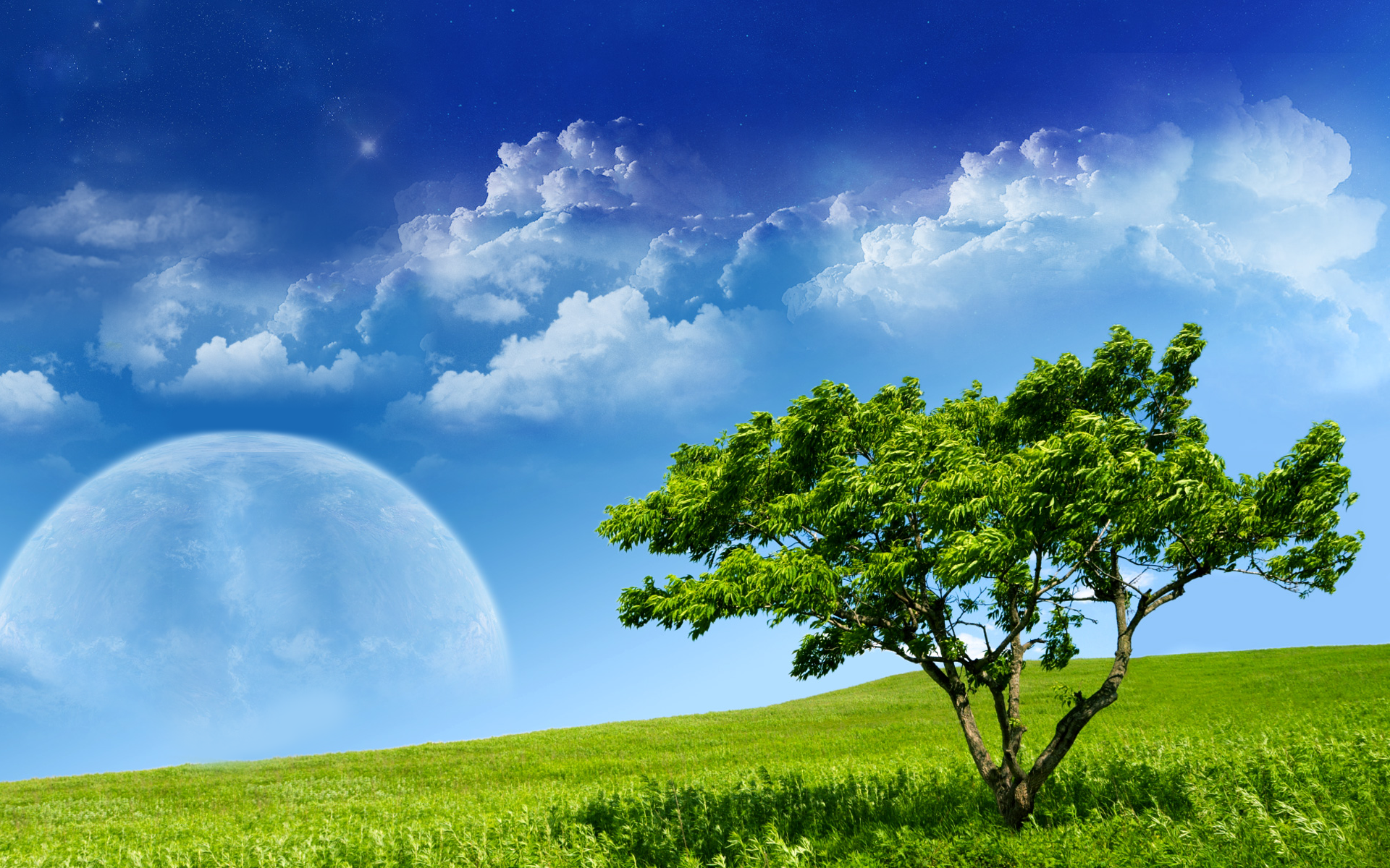 Surreal Earth Wallpaper Background