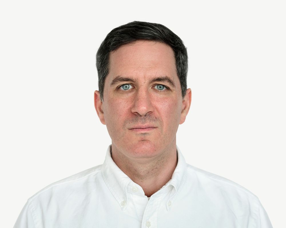 White Man Portrait Collage Element Wallpaper