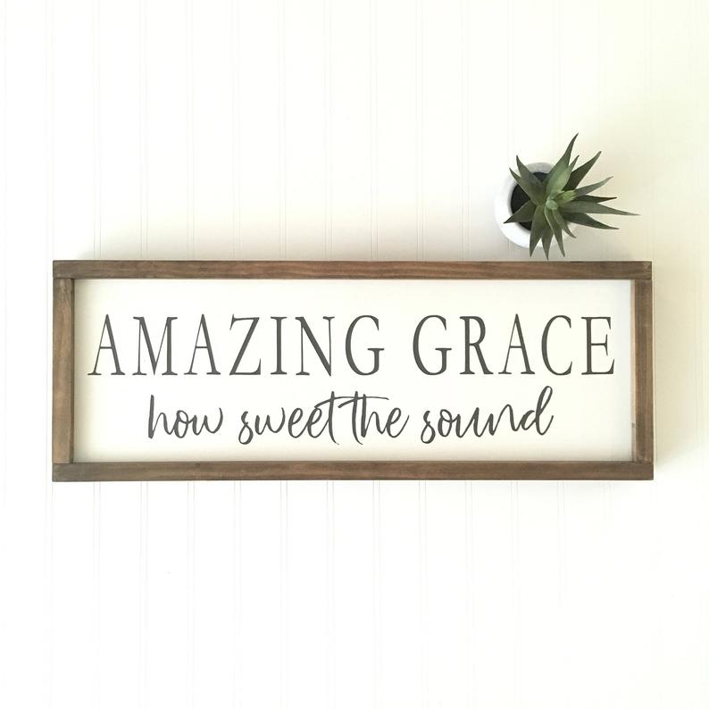 Free download Amazing Grace How Sweet The Sound Sign Religious Baptism ...