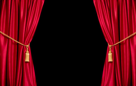 Red Satin Theatre Curtains With Black Copy Space Stock Photo Getty