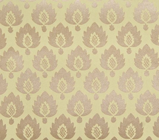 Pineapple Leaf Wallpaper Pale Green With Metallic Gold