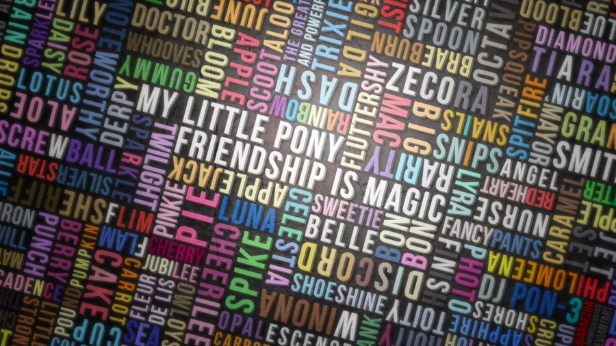 Team Awesome Mlp Fim Typography Wall By