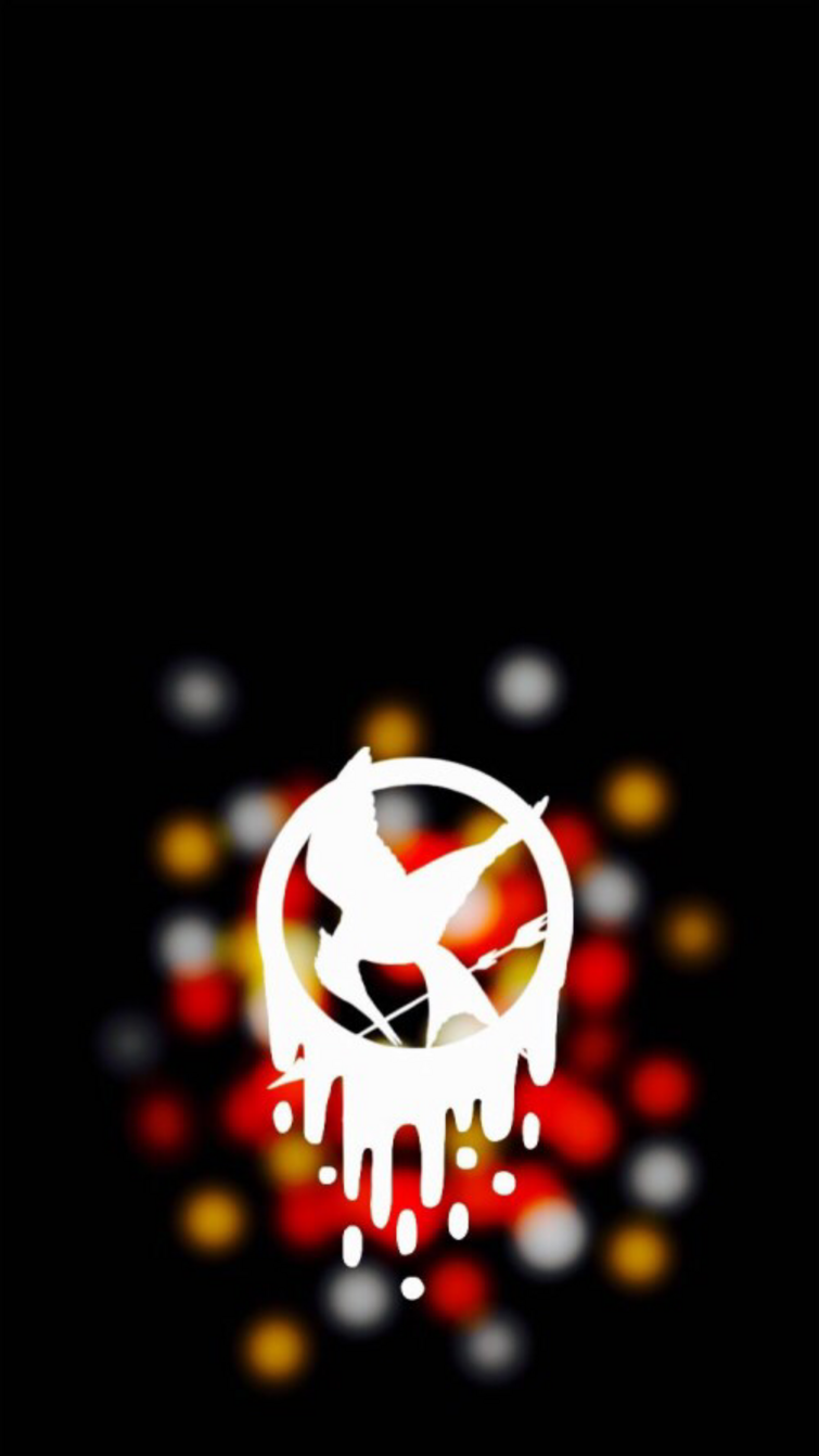 Hunger Games Mockingjay Black Logo Art iPhone 8 Wallpapers Free Download