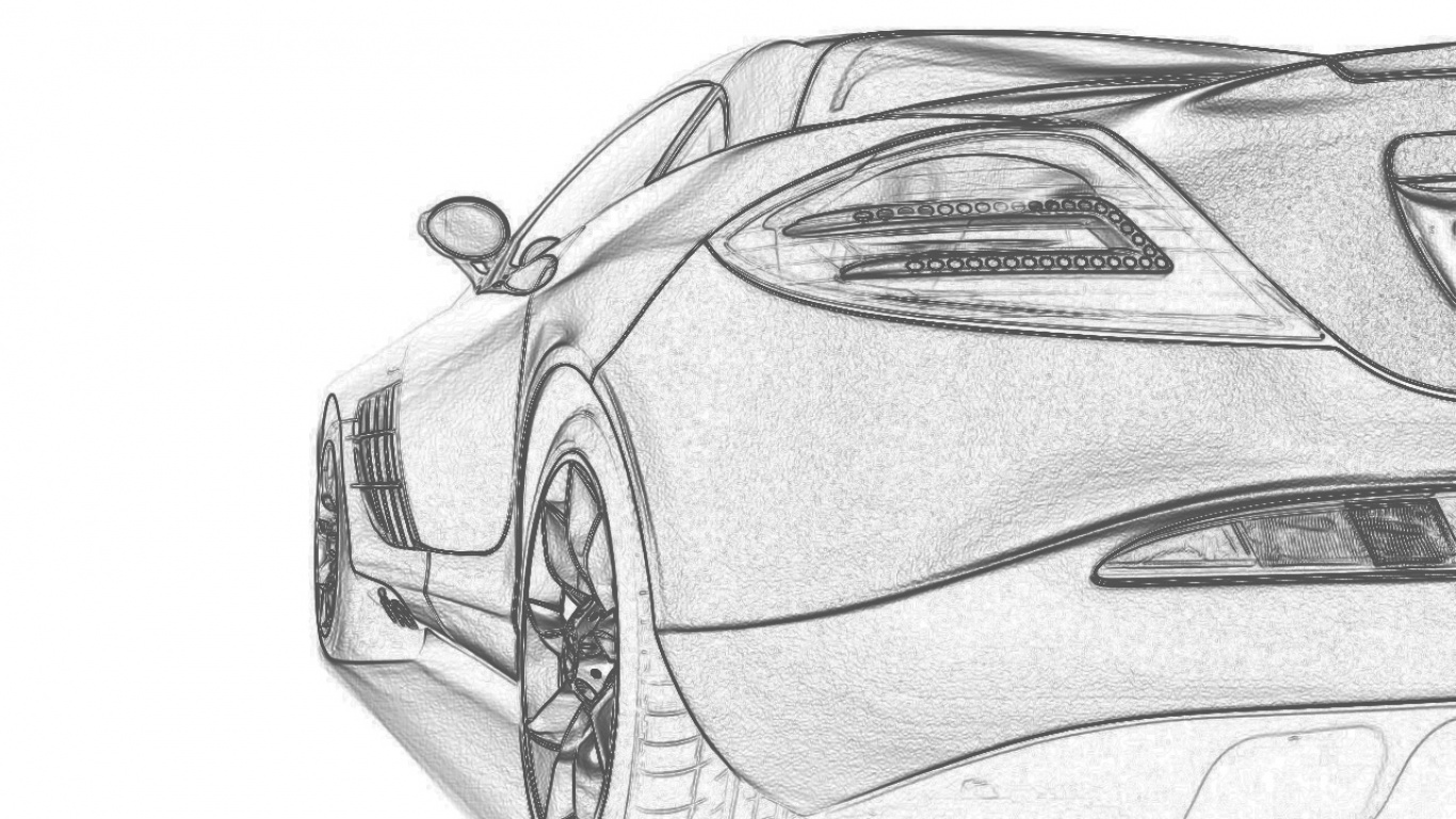 Mercedes Drawing Wallpaper And Image Pictures Photos