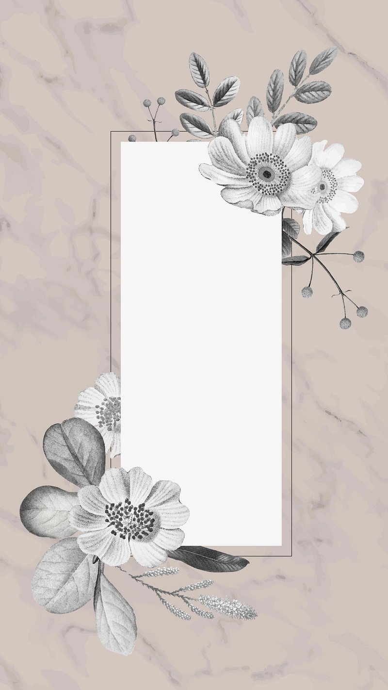 Black And White Flower iPhone Wallpaper