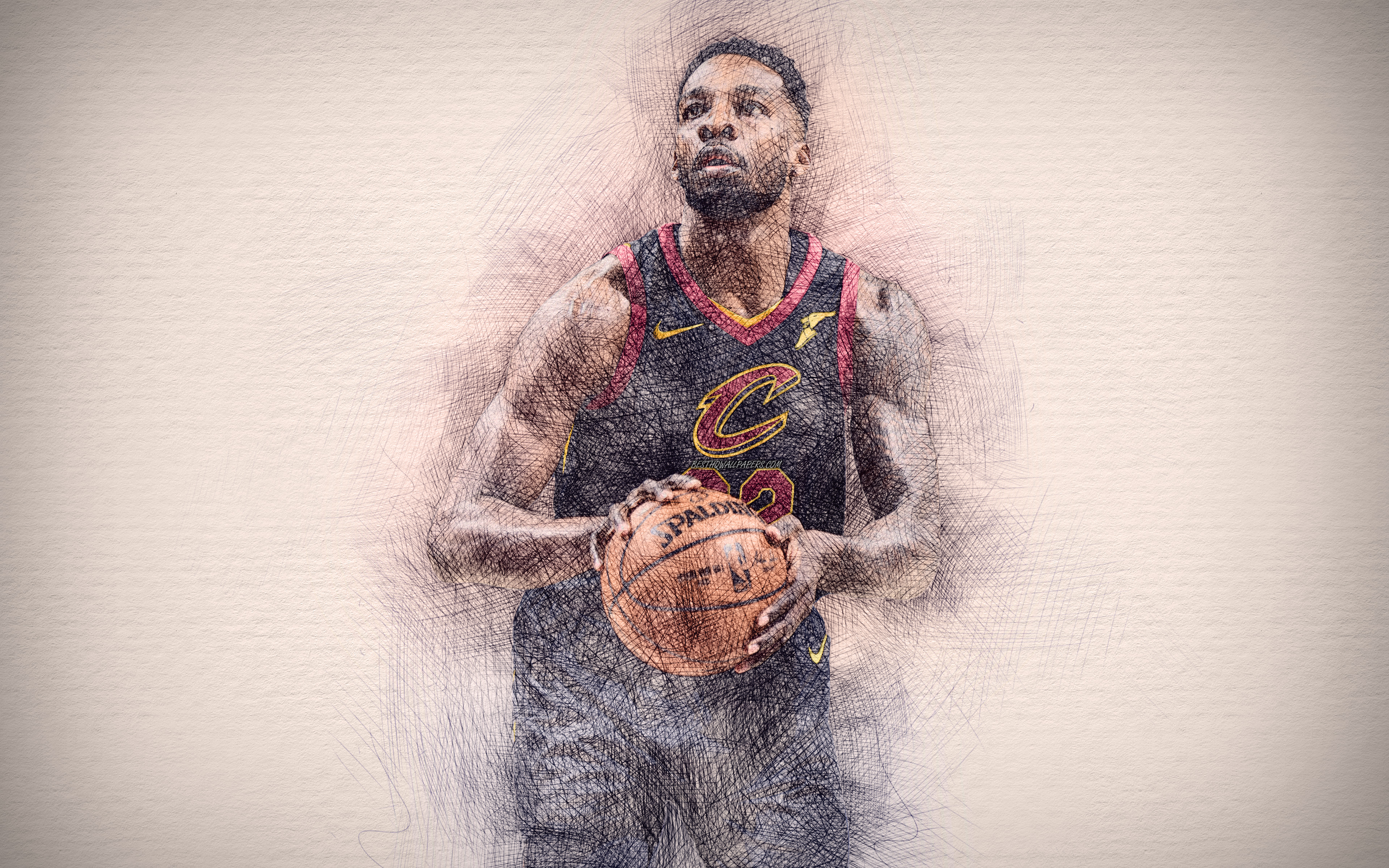 Wallpaper Jeff Green 4k Artwork Basketball Stars
