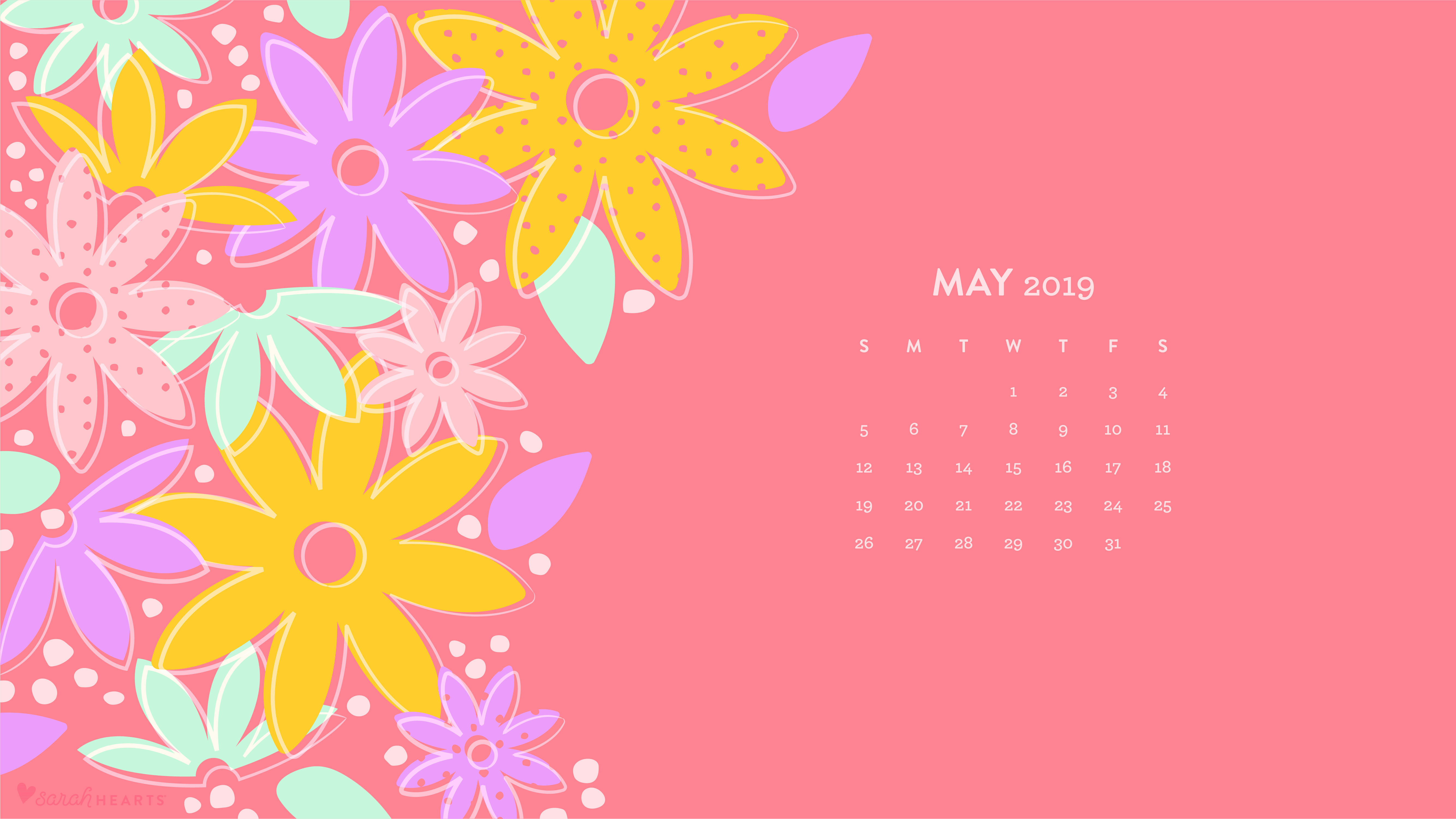 🔥 Download May Flower Calendar Wallpaper Sarah Hearts by randyolsen