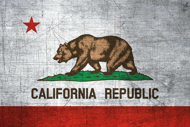 Californian Flag Metal Of California It For
