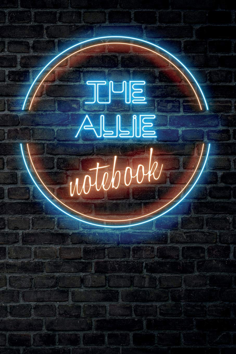 The Allie Notebook Vintage Blank Ruled Personalized Custom Neon