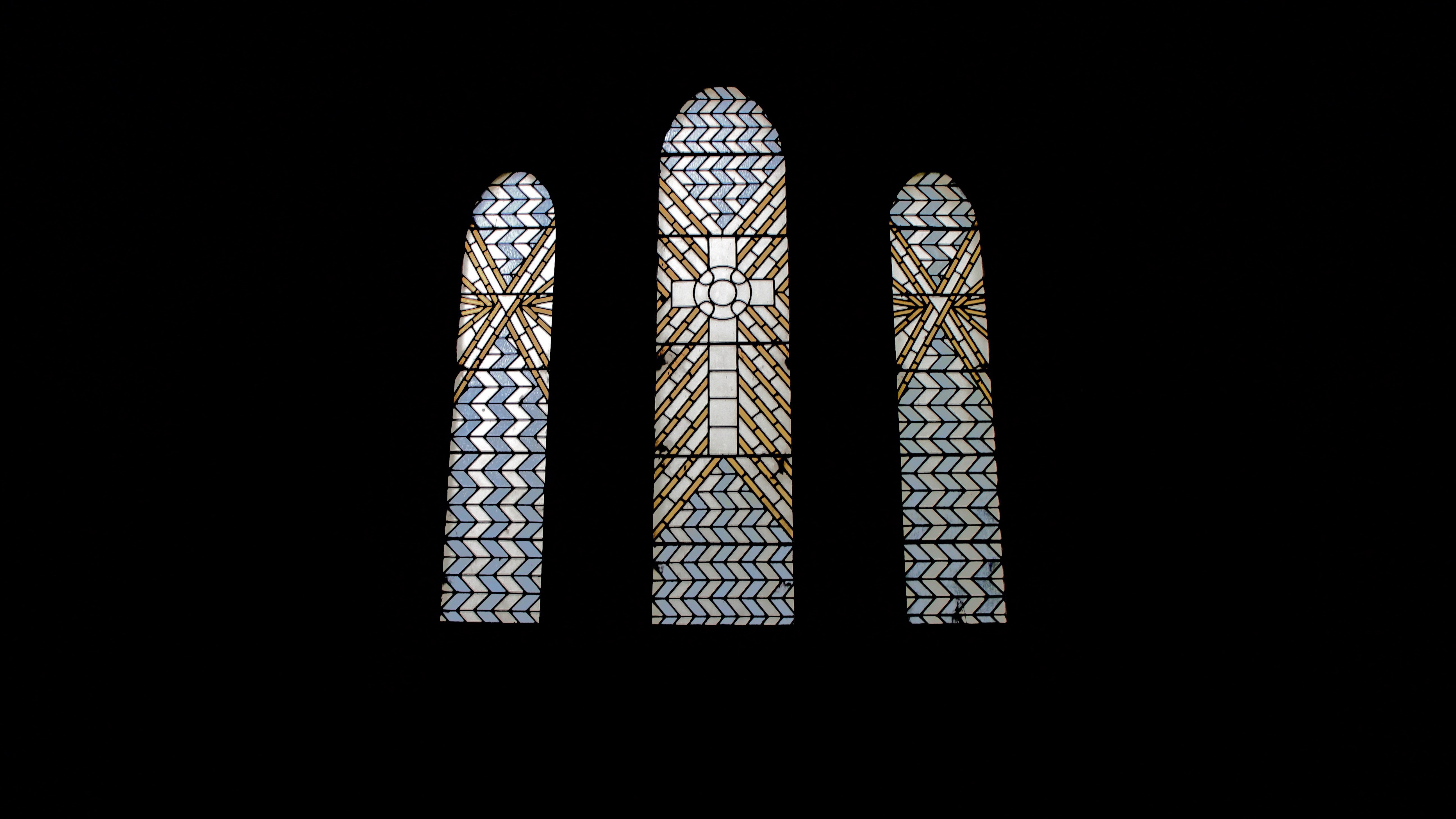 Negative Space Window Stained Glass Church Architecture