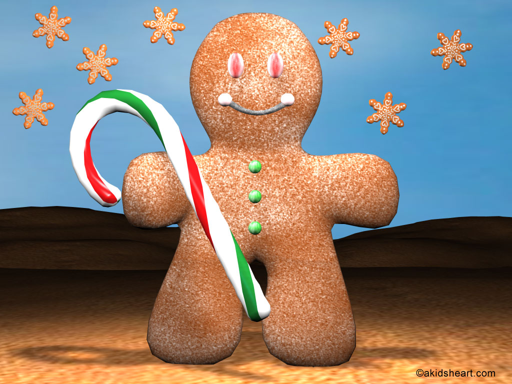 Gingerbread Man Desktop Wallpaper