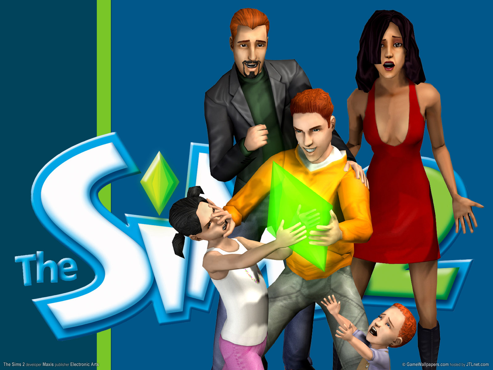 Wallpaper Blue The Sims
