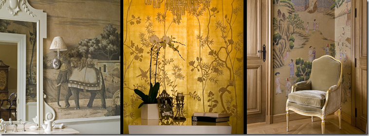More from deGournay The sepia tones of the panels with the elephant